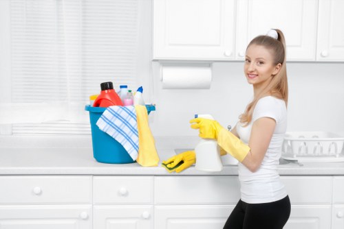Local cleaner maintaining a kitchen in SE5