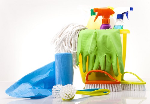 Cleaning curtains in a South London home